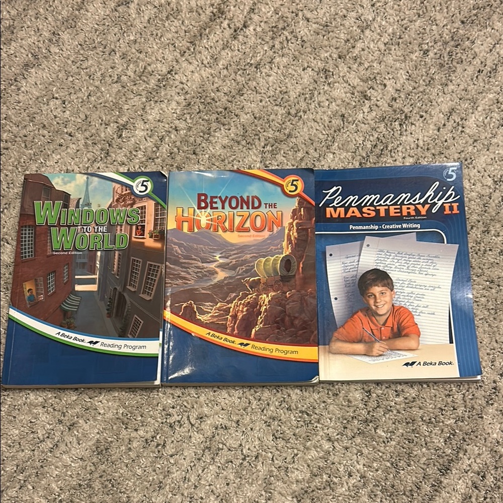 A Beka books 5th grade lot of 3 books homeschool